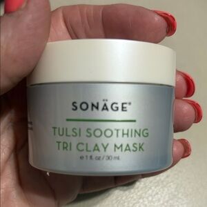 Sonäge Tulsi Soothing Tri Clay Mask — White & Silver